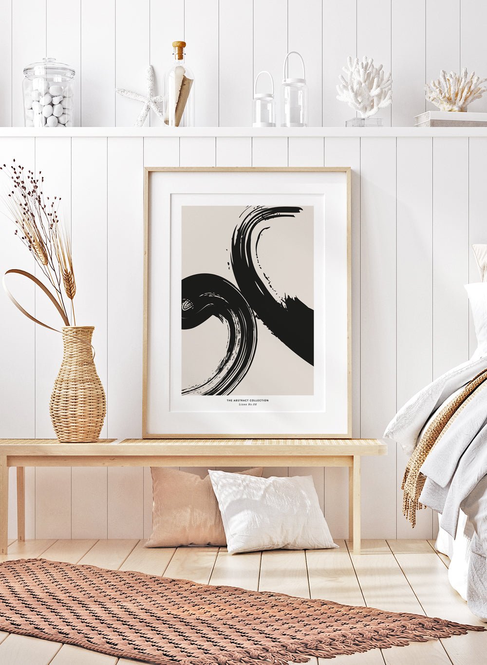 Minimalist Paint Brush Strokes Art Print AB06_Sugar & Canvas