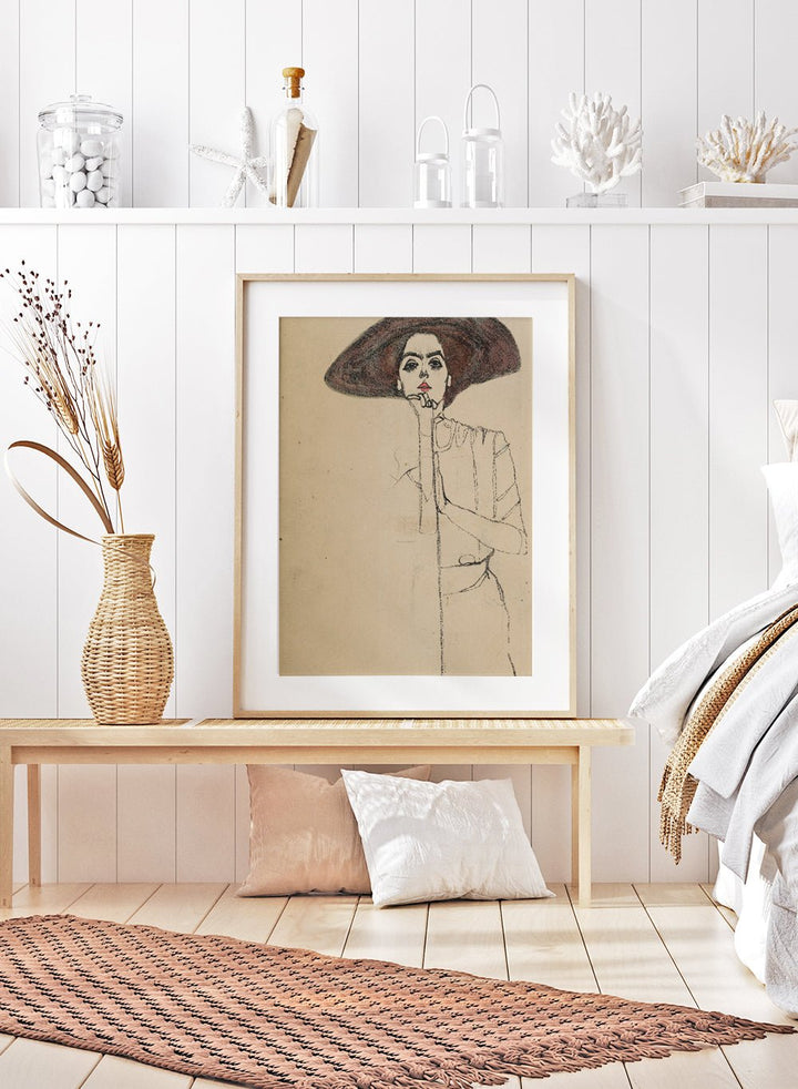 Egon Schiele Portrait of a Woman 1910 Art Print ES06_Sugar & Canvas