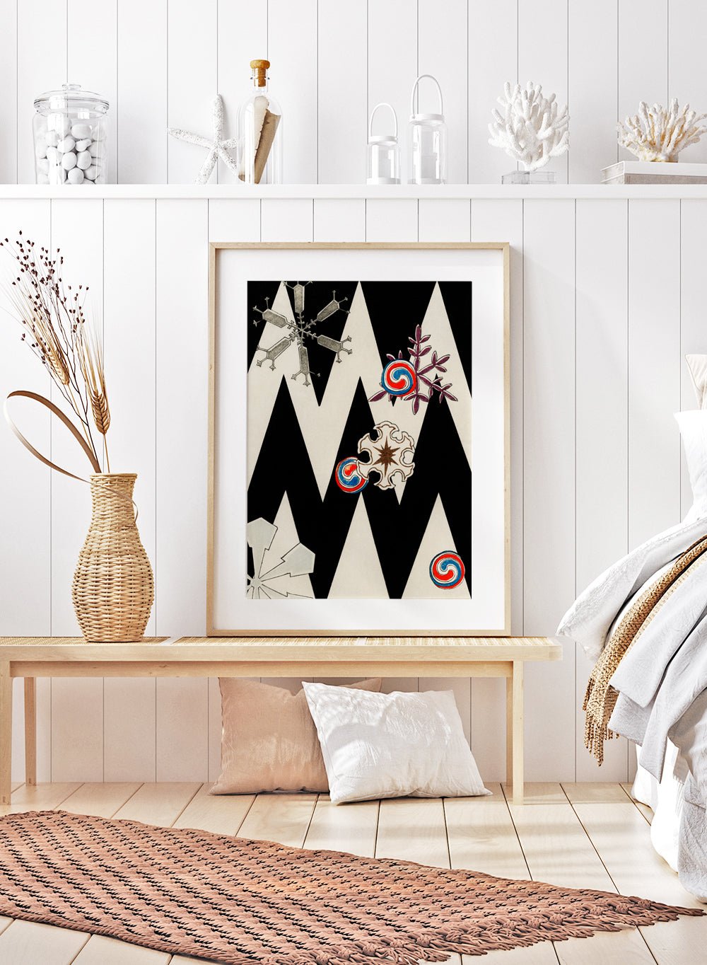 Watanabe Seitei Snow Flakes Illustration Art Print_Sugar & Canvas