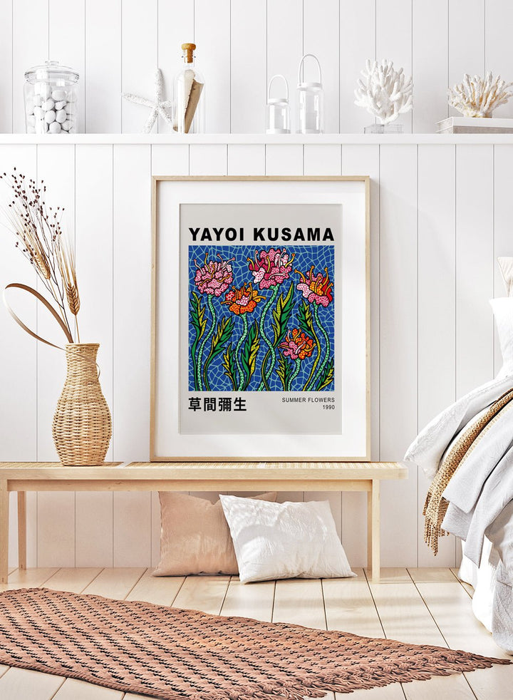 Yayoi Kusama Summer Flower Inspired Art Print YY34_Sugar & Canvas