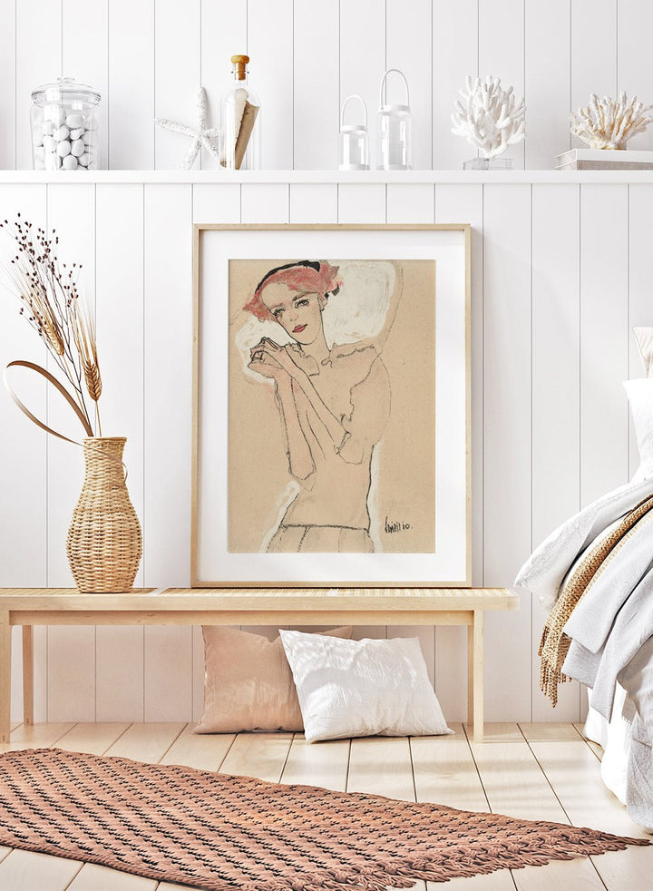 Egon Schiele Portrait of a Woman Art Print ES02_Sugar & Canvas