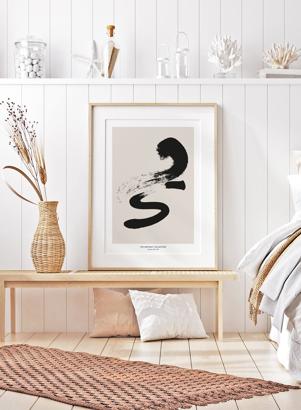 Minimalist Paint Brush Strokes Art Print AB15_Sugar & Canvas