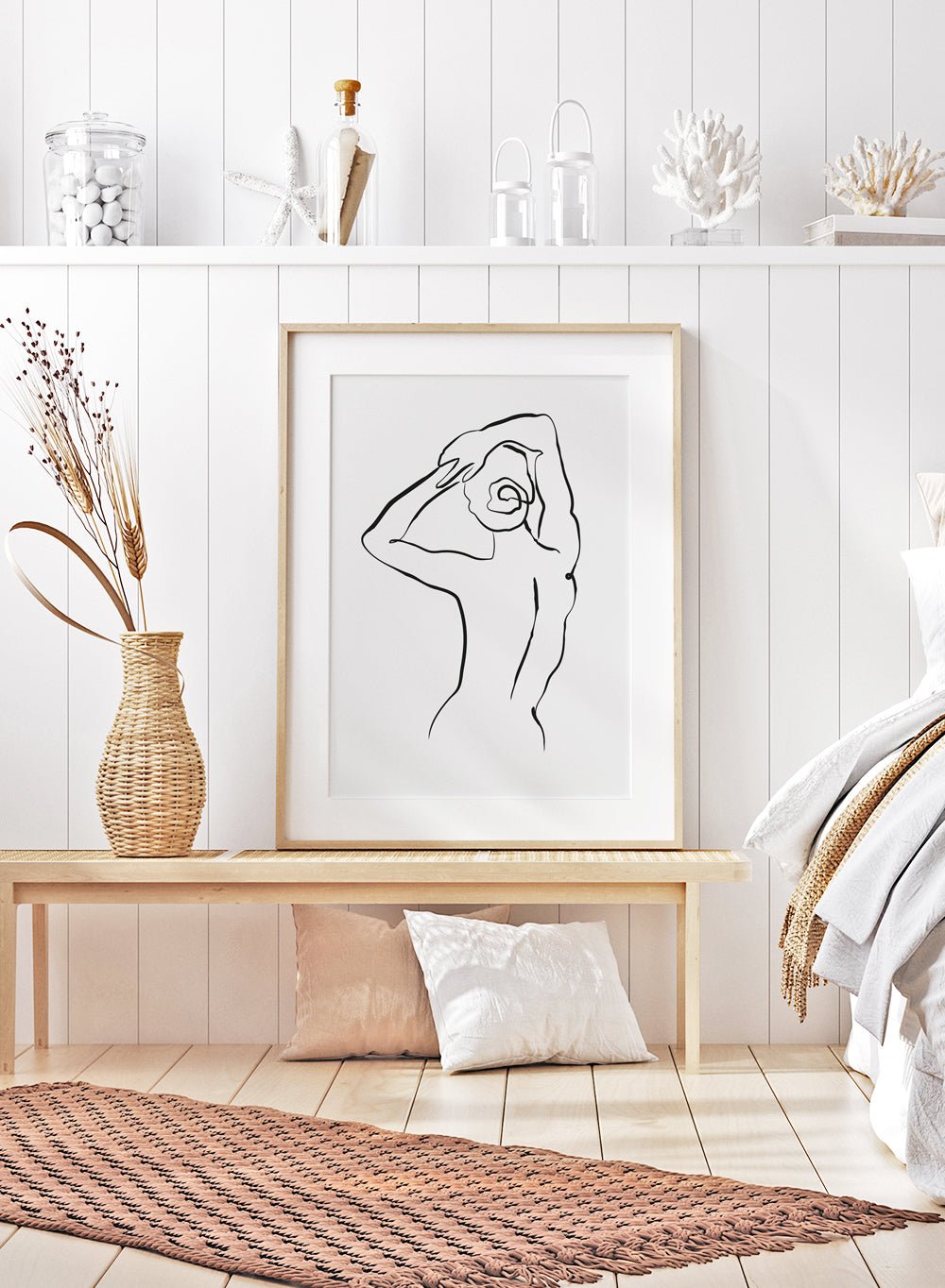 Minimalist Body Figure Line Art Print AB24_Sugar & Canvas