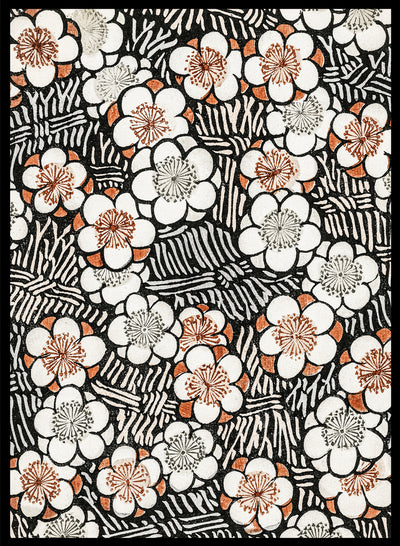 Watanabe Seitei Floral Pattern from Bijutsu Sekai Vintage Japanese Woodblock Flowers Art Print | Japanese Art, Japanese Poster 渡辺省亭美術世界