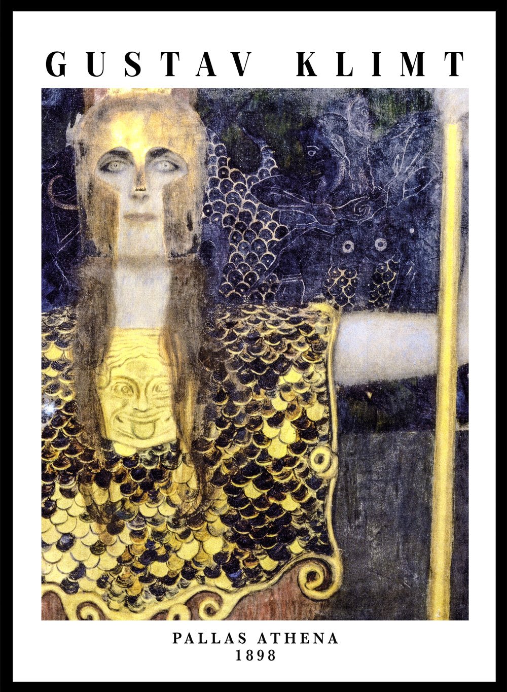 Gustav Klimt Pallas Athena 1898 Art Print_Sugar & Canvas
