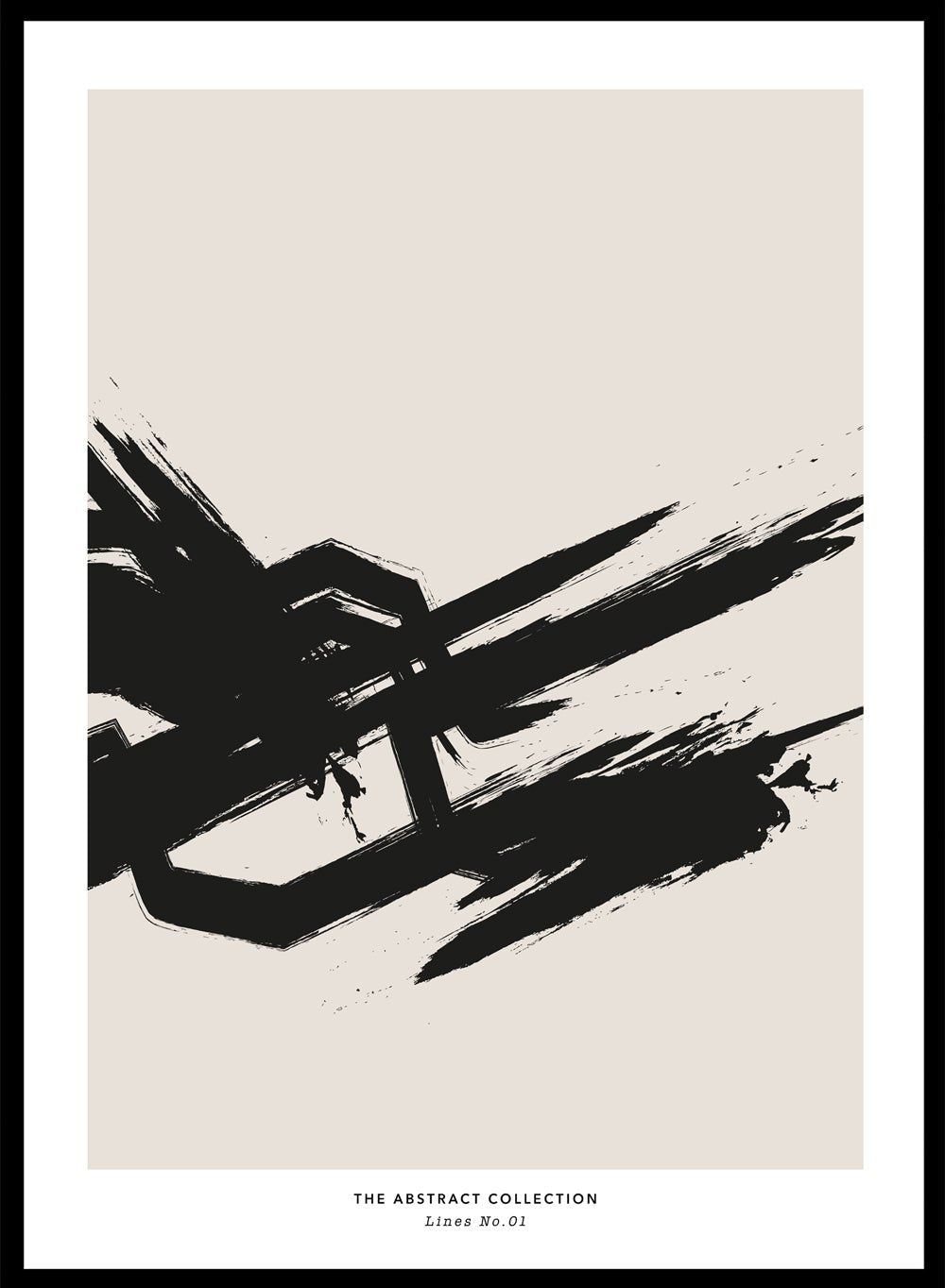 Minimalist Paint Brush Strokes Art Print AB07_Sugar & Canvas