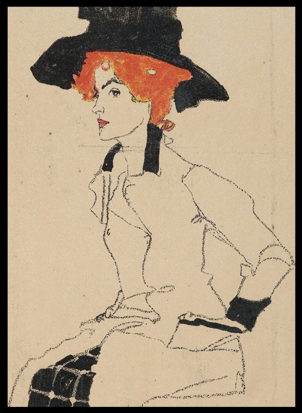 Egon Schiele Portrait of a Woman 1910 Art Print ES05_Sugar & Canvas