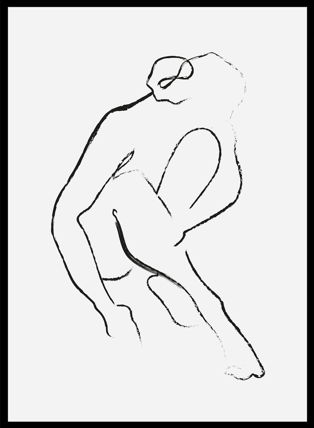 Minimalist Body Figure Line Art Print AB25_Sugar & Canvas