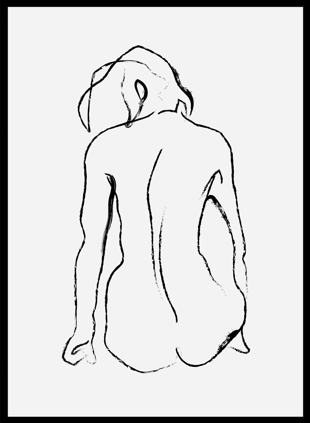 Minimalist Body Figure Line Art Print AB23_Sugar & Canvas