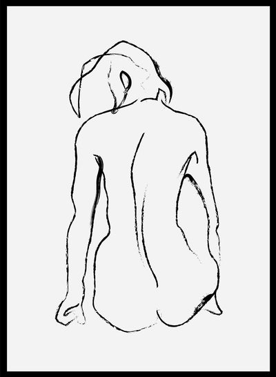 One Line Body Figure Art Print | Single Line Figure Drawing, Minimalist Line Art, Single Line Art, Boho Silhouette Art, Modern Poster