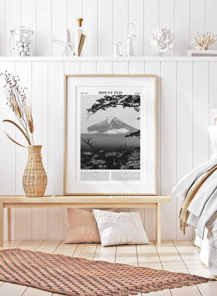 Mount Fuji Black and White Travel Art Print_Sugar & Canvas