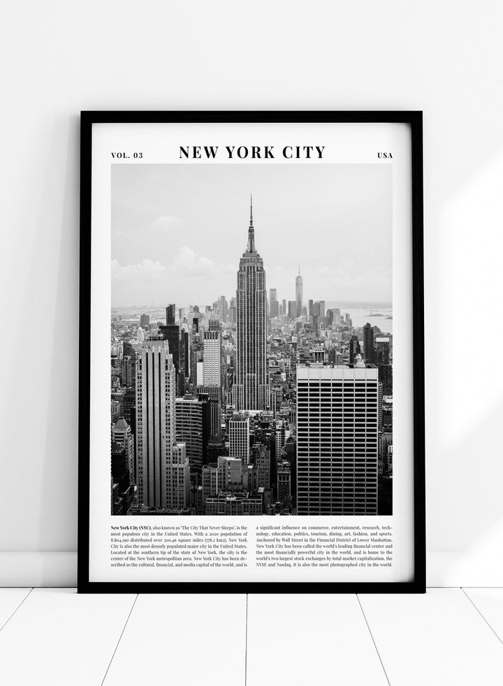 New York City Black and White Travel Art Print_Sugar & Canvas
