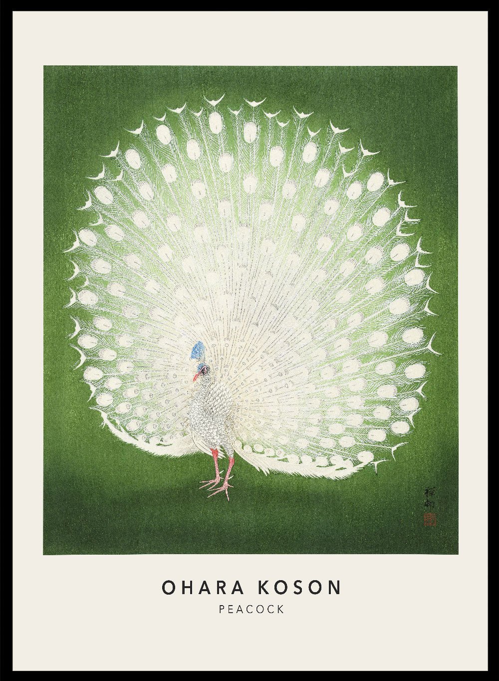 Ohara Koson "Peacock" Art Print_Sugar & Canvas