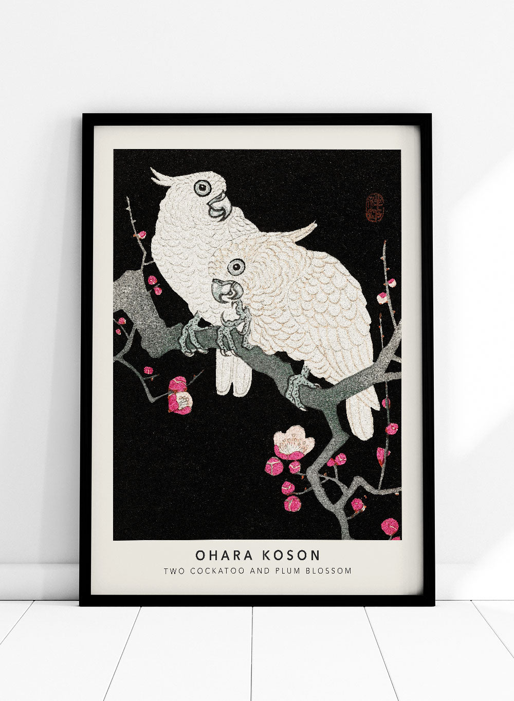 Ohara Koson " Two Cockatoo and Plum Blossom" Art Print_Sugar & Canvas