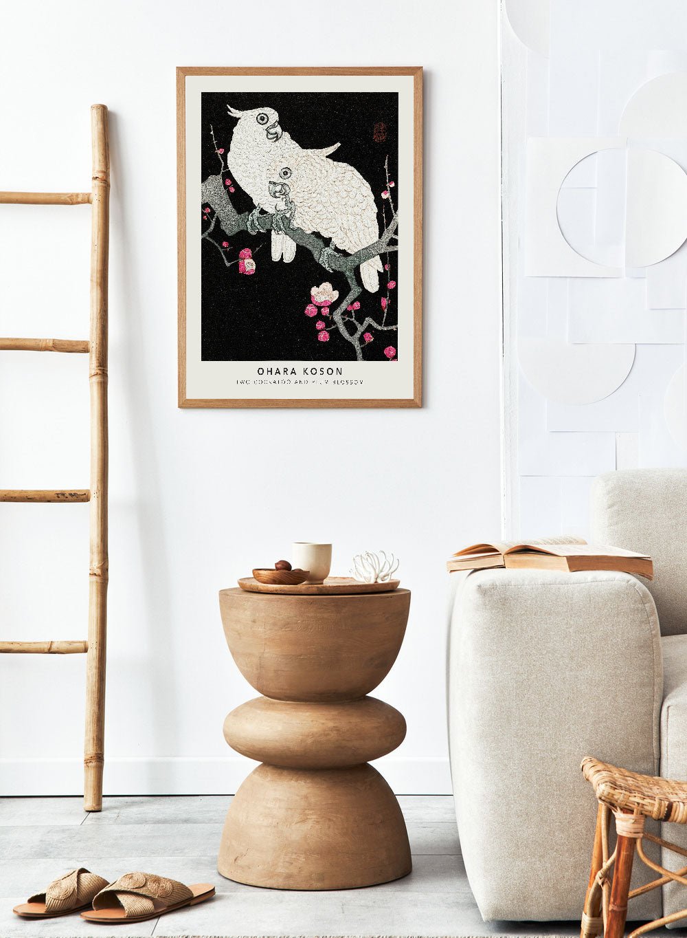 Ohara Koson " Two Cockatoo and Plum Blossom" Art Print_Sugar & Canvas