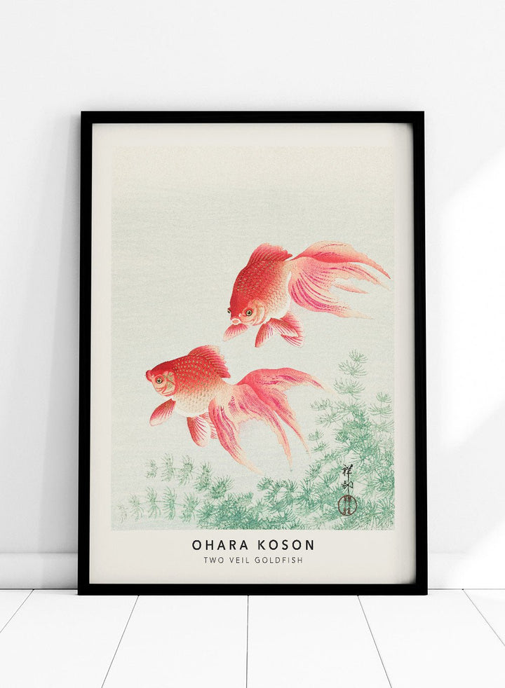 Ohara Koson "Two Veil Goldfish" Art Print_Sugar & Canvas