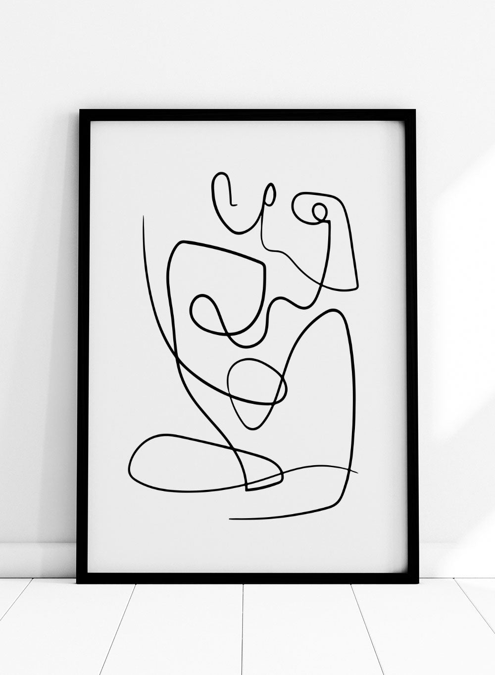 Sitting Body Figure Line Art Print_Sugar & Canvas