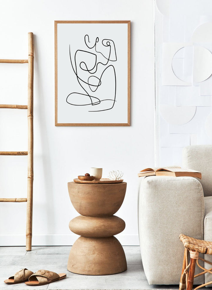 Sitting Body Figure Line Art Print_Sugar & Canvas