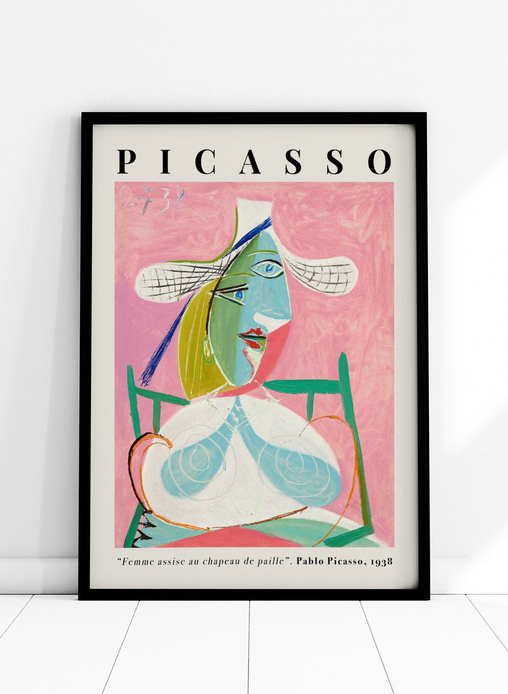 Pablo Picasso Seated Woman with a Straw Hat Art Print_Sugar & Canvas