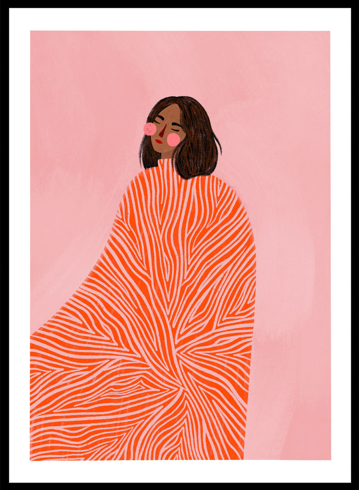 The Woman With the Swirls by Bea Müller Fine Art Print, Framed Fine Art Print, Ready to hang