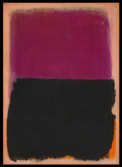 Mark Rothko No. 4 Two Dominants Purple Black Orange Vintage Poster Colorful Art Print | Mark Rothko Abstract Museum Exhibition Painting 