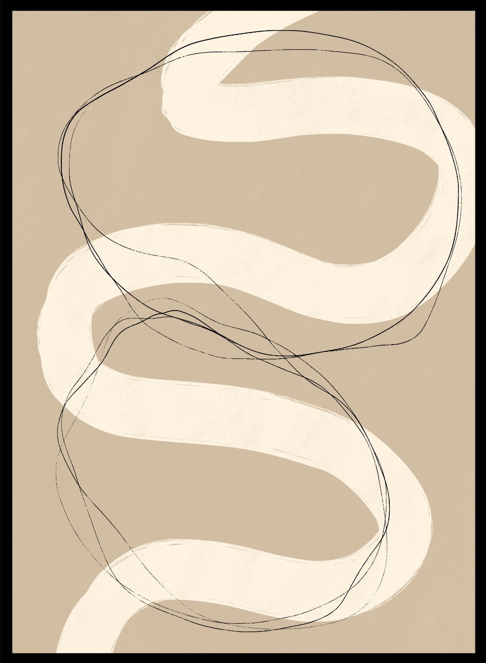 Beige Abstraction No.01 Art Print_Sugar & Canvas