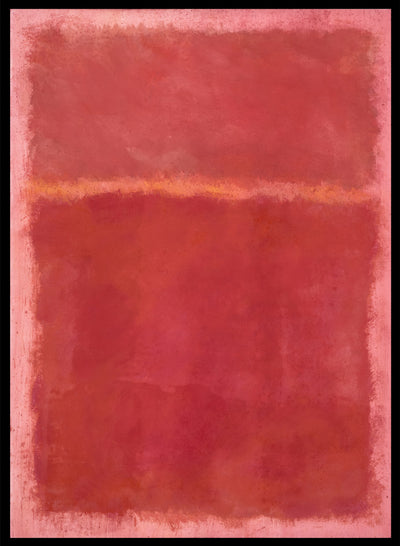 Mark Rothko Untitled Red, Orange on Pink Vintage Poster Colorful Art Print | Mark Rothko Abstract Minimalist Museum Exhibition Painting 