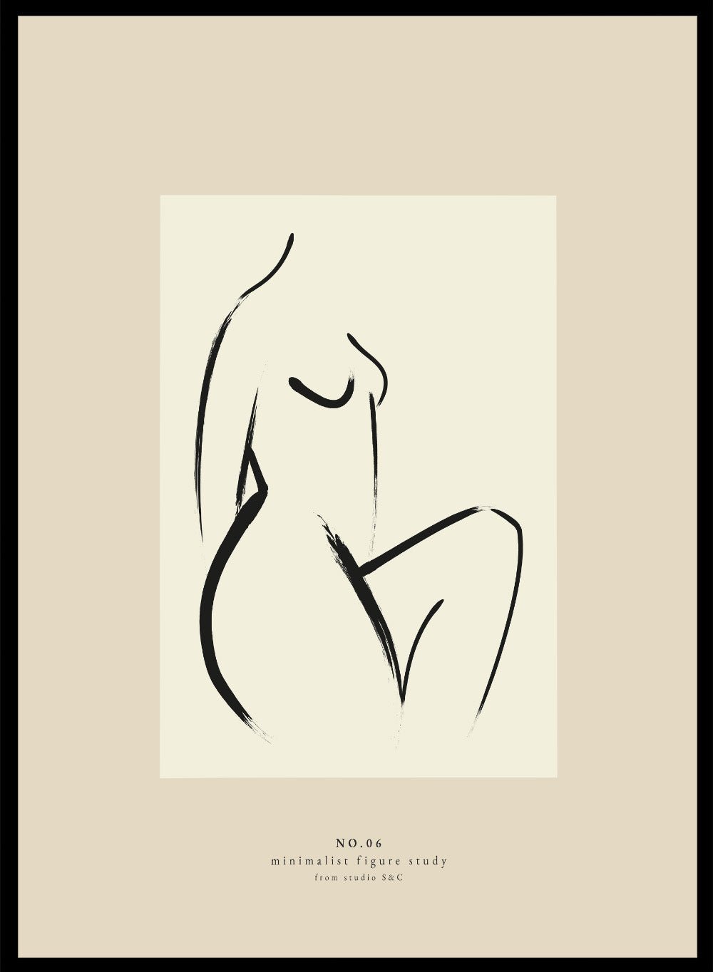 "Figure Study No. 06" Art Print_Sugar & Canvas