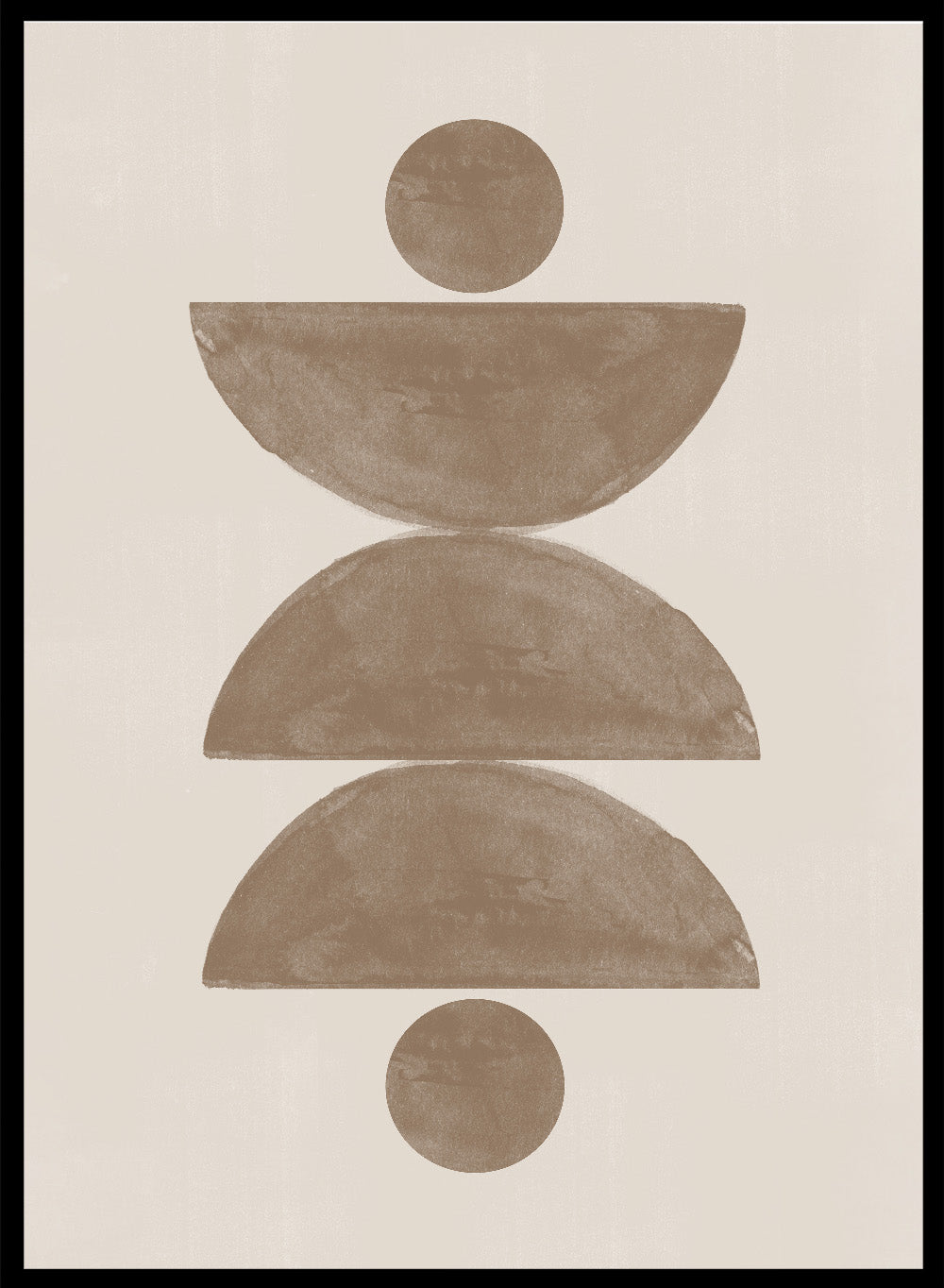 Minimal geometric art print by The MIUUS Studio featuring abstract shapes in warm neutral tones. Modern minimalist wall art poster with balanced geometric design.