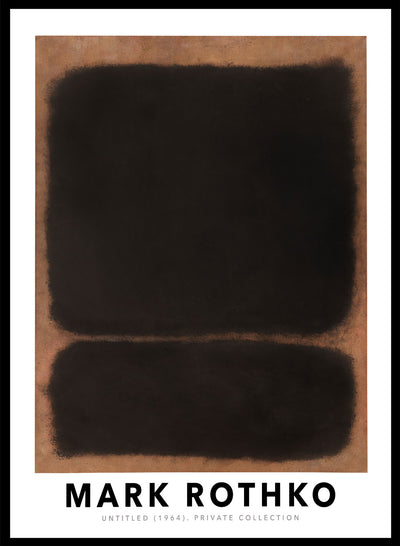 Mark Rothko Untitled 1964 Brown Rust Vintage Poster Colorful Art Print | Mark Rothko Abstract Minimalist Museum Exhibition Painting