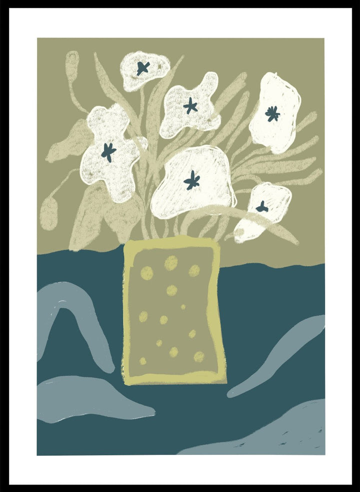 'Abstract Still Life with Vase' Aesthetic Art Print_Sugar & Canvas