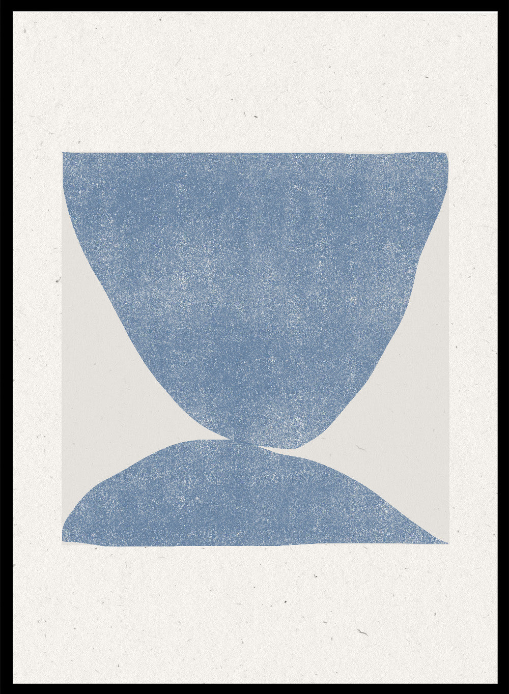 Blue Symmetry by The MIUUS Studio is a modern abstract art print exploring balance, minimal form, and texture. Officially licensed fine art poster with optional framing.