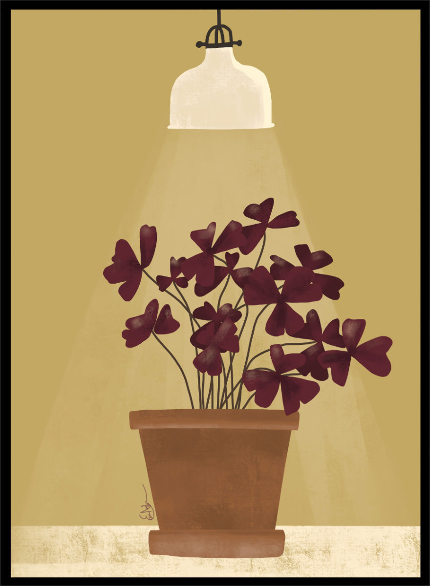 Elsa Nätterdal - Crimson Clover Glow Art Print