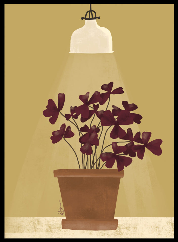 Elsa Nätterdal - Crimson Clover Glow Art Print