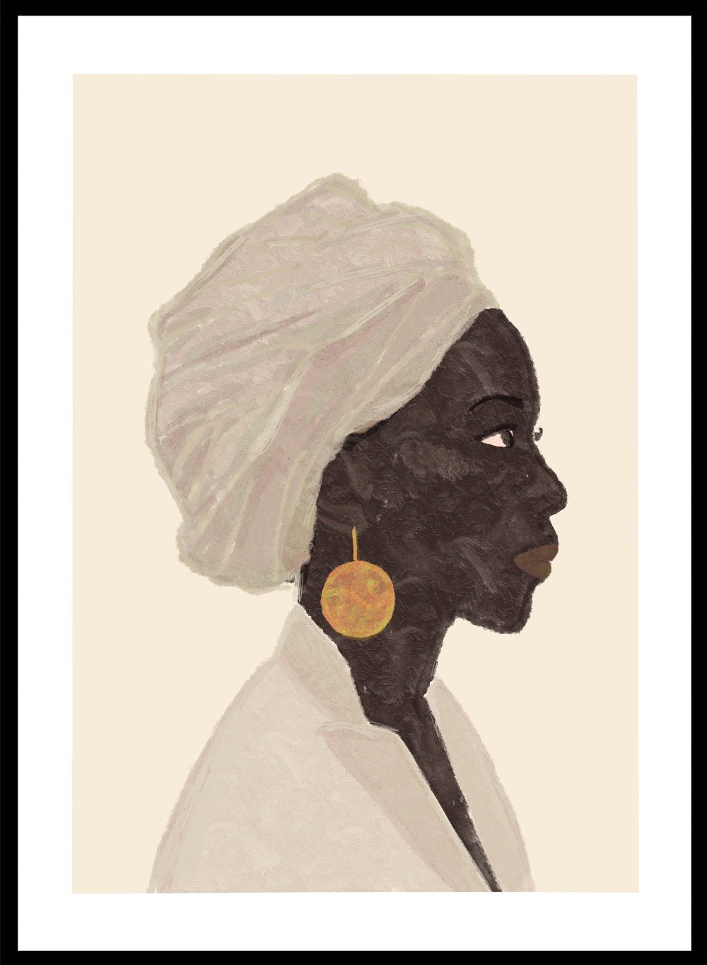 'Golden Earring' Aesthetic Art Print_Sugar & Canvas