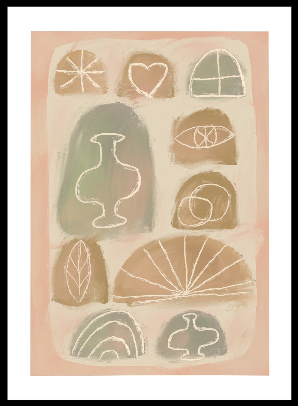 ‘Pastel Symbols’ Aesthetic Art Print_Sugar & Canvas