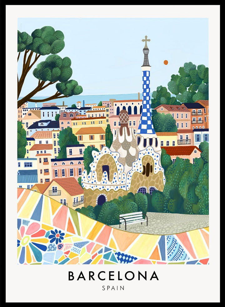 Park Güell Barcelona Spain Art Print_Sugar & Canvas