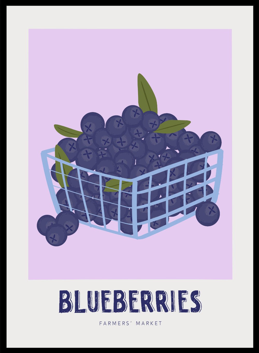 'Blueberry Basket' Aesthetic Art Print_Sugar & Canvas