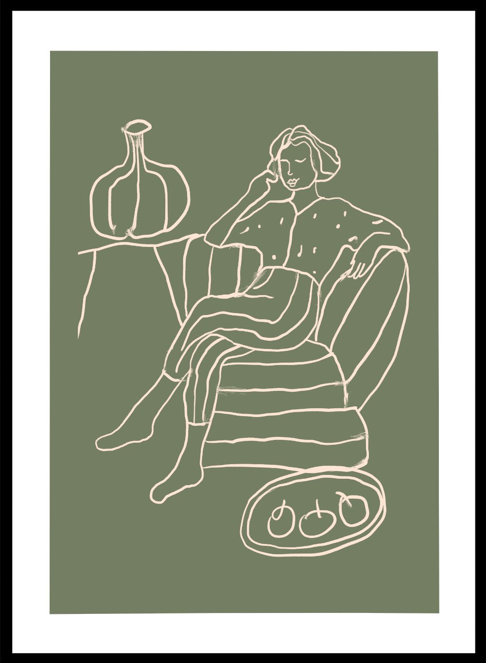 'The Recline' Aesthetic Art Print_Sugar & Canvas