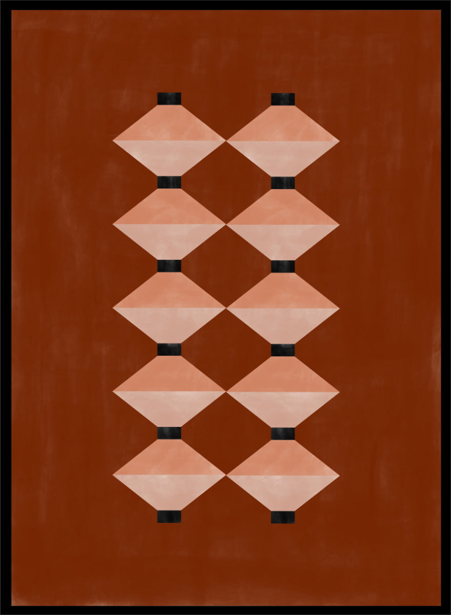 Elena Ristova - Stacked Geometric Terracotta Art Print