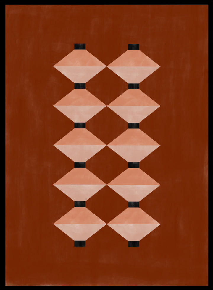 Elena Ristova - Stacked Geometric Terracotta Art Print