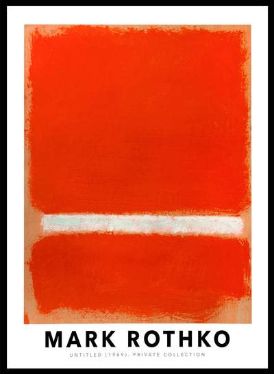 Mark Rothko Untitled 1969 Burnt Orange Vintage Poster Colorful Art Print | Mark Rothko Abstract Minimalist Museum Exhibition Painting