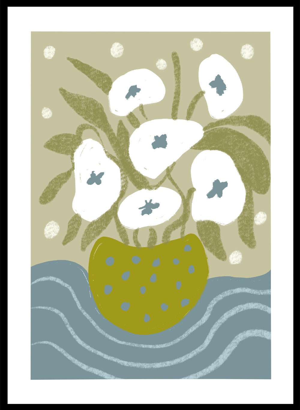 'Abstract Still Life with Vase II' Aesthetic Art Print_Sugar & Canvas