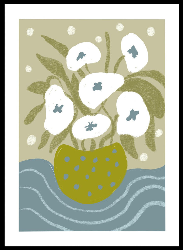 'Abstract Still Life with Vase II' Aesthetic Art Print_Sugar & Canvas