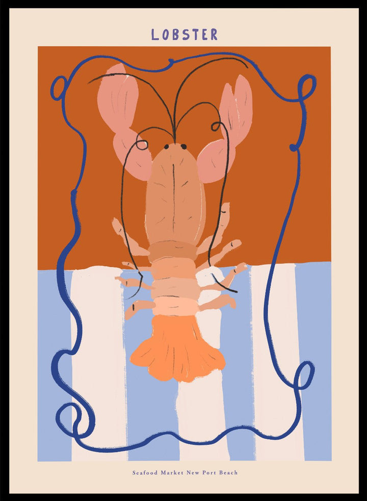 ‘Seafood Market: Lobster’ Aesthetic Art Print_Sugar & Canvas