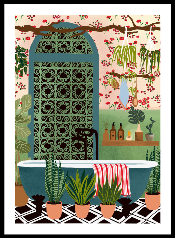 Ceyda Alasar - Lush Botanical Bath Art Print