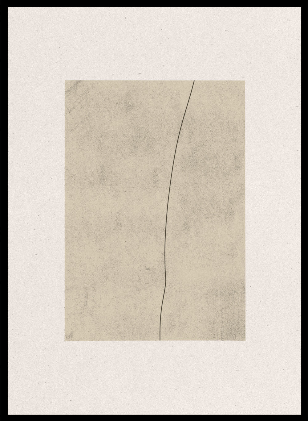 Minimalist abstract line art print by The MIUUS Studio. Modern beige wall art poster featuring soft textures, neutral tones, and contemporary simplicity.