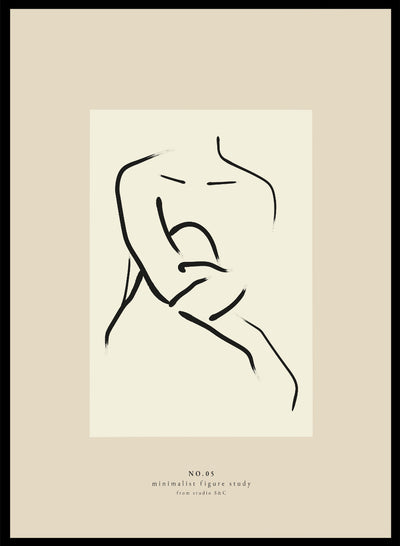 One Line Modern Girl Silhouette Line Art Print | Single Line Figure Drawing Poster, Minimalist Abstract Sitting Woman Line Art