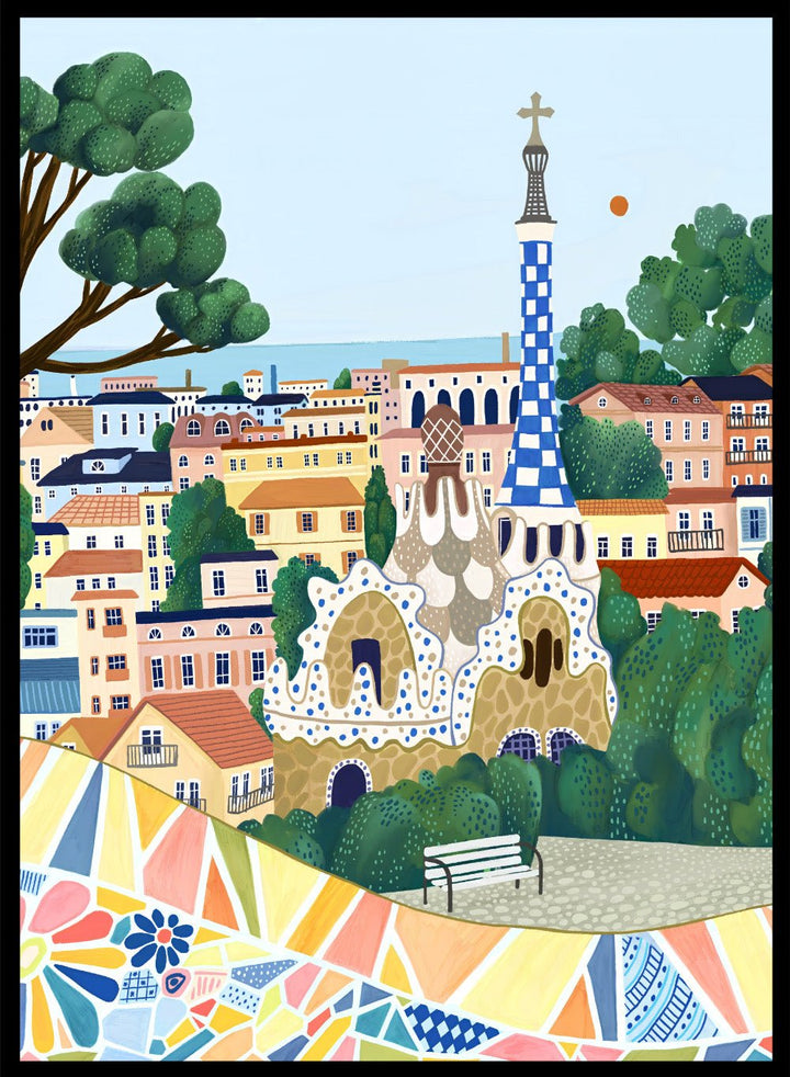 Park Güell Barcelona Spain Art Print_Sugar & Canvas