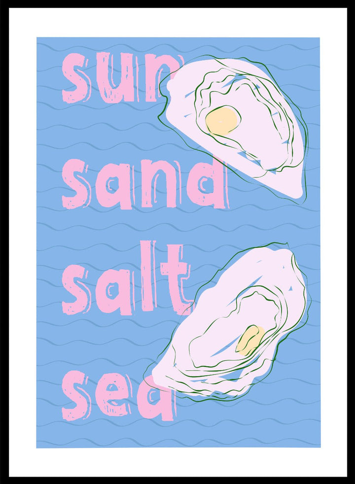 ‘Sun, Sand, Salt & Sea’ Aesthetic Art Print_Sugar & Canvas